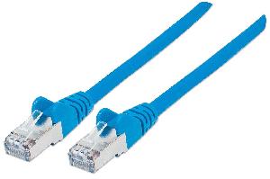 Intellinet Network Patch Cable - Cat6 - 3m - Blue - Copper - S/FTP - LSOH / LSZH - PVC - RJ45 - Gold Plated Contacts - Snagless - Booted - Polybag - 3 m - Cat6 - S/FTP (S-STP) - RJ-45 - RJ-45 - Blue